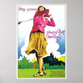 Vintage German Golf Poster