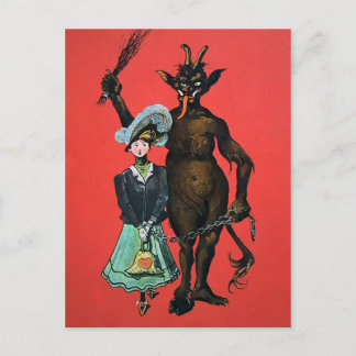 Vintage German Krampus Vykort