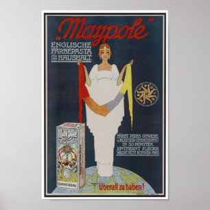 Vintage German Pasta Advertisement Poster