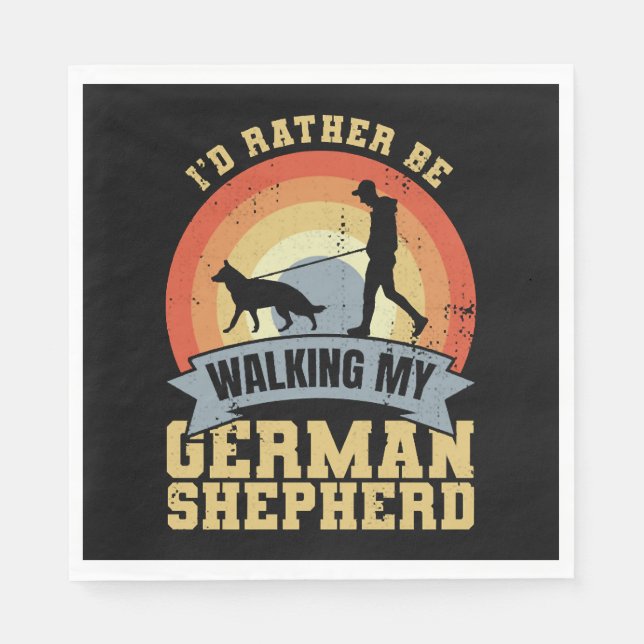 Vintage German Shepherd Owner Say Pappersservett (Framsidan)