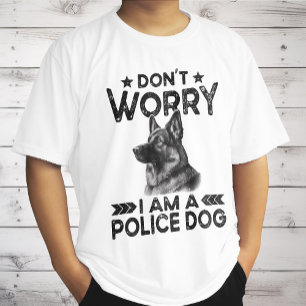 Vintage German Shepherd Police Hundägare Funny T Shirt