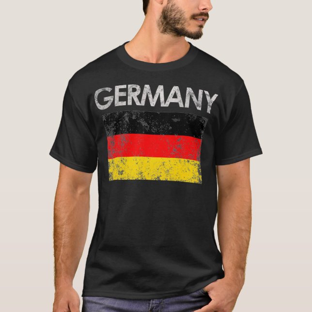 Vintage Germany German Flag Pride Gift T Shirt (Framsida)