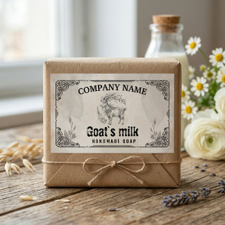 Vintage getmilkssåptavla - Vattenfärg Rustik  Rektangulärt Klistermärke