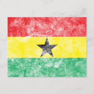 Vintage Ghana Flagga Vykort