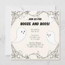 Vintage Ghost Halloween-inbjudan