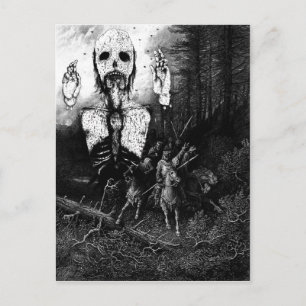 Vintage Ghost Illustration Vykort