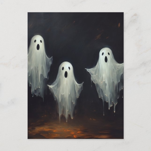 Vintage Ghost-målning Vykort (Framsida)