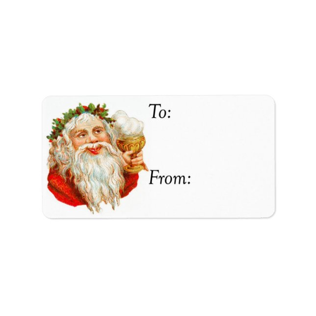 Vintage Ghost of Julklapp Gift Märkre Adressetikett (Framsidan)