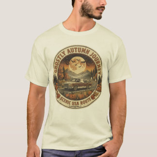 Vintage Ghost Road Trip Halloween Retro Resa T-Shi T Shirt