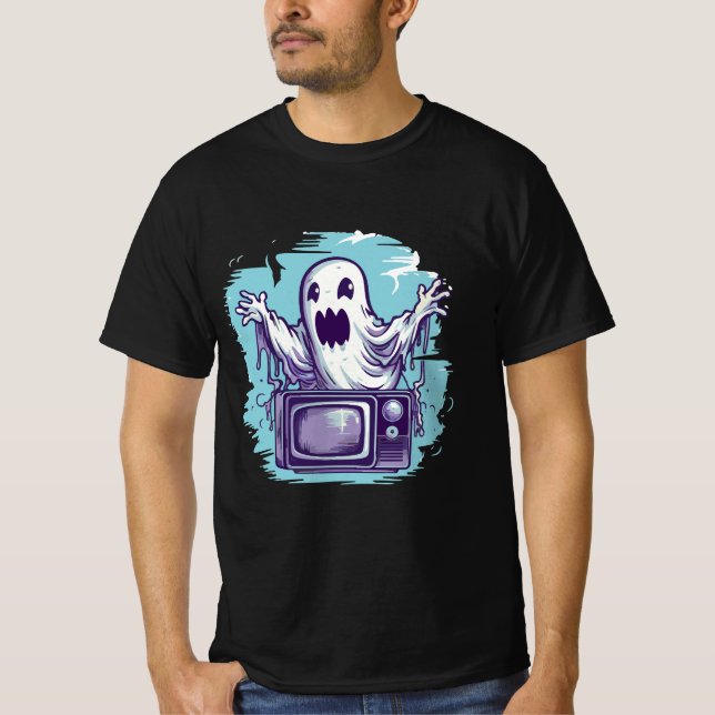 Vintage Ghost TV T Shirt (Framsida)