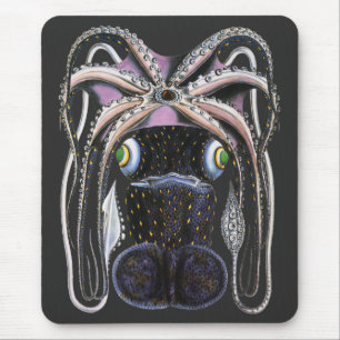 Vintage Giant Octopus eller Squid, Marine Life Ani Musmatta