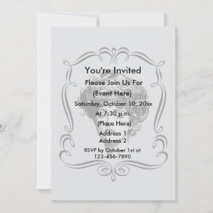 Vintage Gibson Girl Art Party Inbjudningar