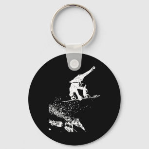 Vintage Gift for Snowboarder Wintersport Design Sn Nyckelring