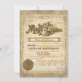 Vintage Giftermål-certifikat Inbjudningar
