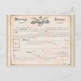 Vintage Giftermål-licensvykort Vykort