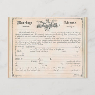 Vintage Giftermål-licensvykort Vykort