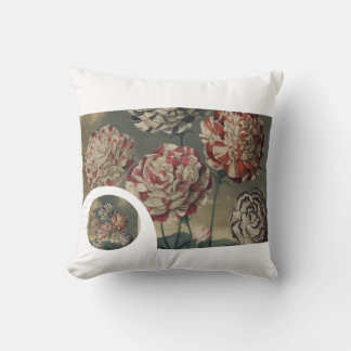 Vintage Gillyflower Nejlikor 1800-talet Kudde