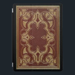 Vintage Gilt Ornamental Bok Cover iPad Pro Skydd<br><div class="desc">Den historiska bok-täckningen i Fransk ca. 1908 med gyldad prydnadsdesign på rost läder. Anm.: Skuldade,  graverade,  präglade och dimensionella effekter,  skiktade,  åldras eller eroderade utseenden,  struktur och skuggor som uppnås digitalt. Den faktiska produkten har en slät yta och läder struktur simuleras. Bakgrunden färg kan redigeras.</div>