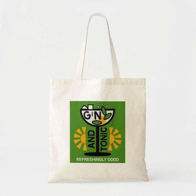 Vintage Gin och konst Tygkasse (Framsidan)