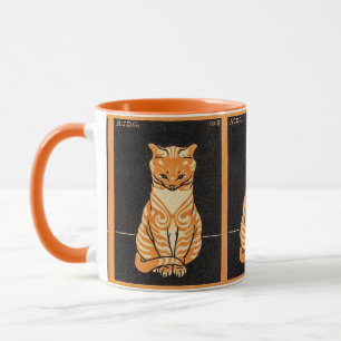 Vintage Ginger Katt Konst av Julie de Graag Mugg