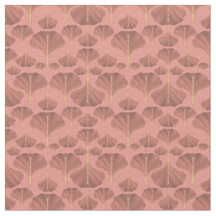 Vintage Ginkgo-Blommönster Tyg