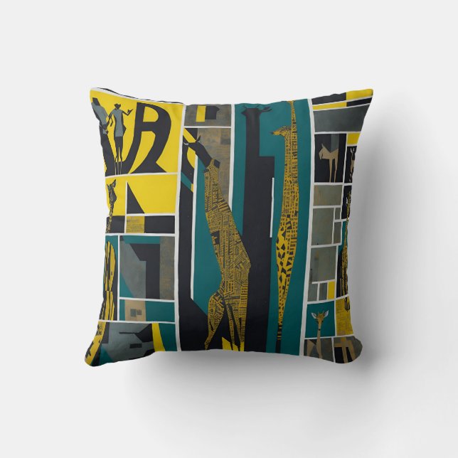 vintage giraff 2 kudde (Baksida)