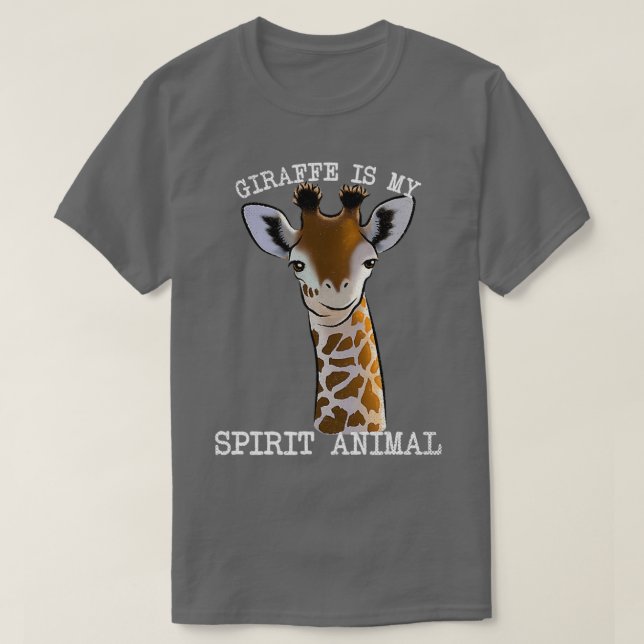 Vintage Giraffe är mitt andliga djur T Shirt (Design framsida)
