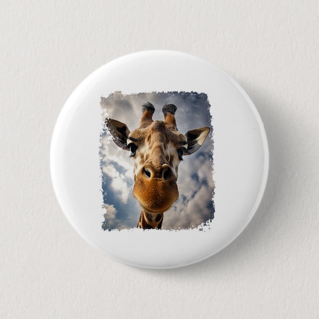 Vintage Giraffe Knapp (Framsida)