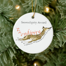 Vintage Giraffe Serendipity Award Ornaments Julgransprydnad Keramik