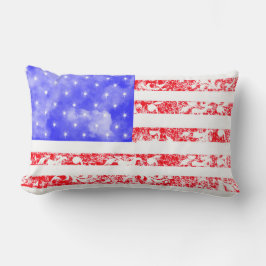 Vintage girig amerikansk flagga lumbarkudde