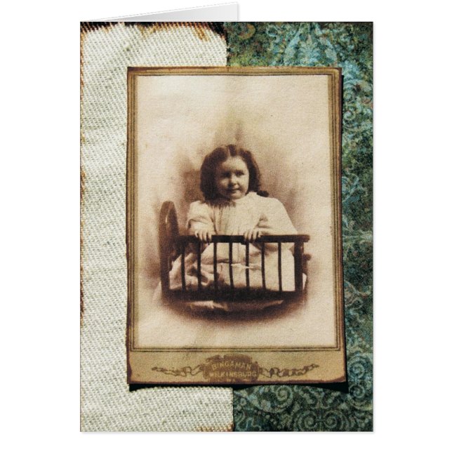 Vintage Girl ATC Hälsningskort (Framsidan)