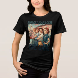 Vintage Girl Gang Retro Aesthetic Design T Shirt
