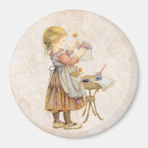 Vintage Girl Magnet