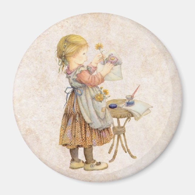 Vintage Girl Magnet (Framsidan)