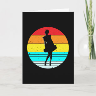 Vintage Girl Retro Älskare Funny Birthday Gift Ide Kort