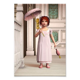 Vintage Girl - Sweet Retro Victorian Stil Art Fototryck