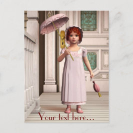 Vintage Girl - Sweet Retro Victorian Stil Art Vykort