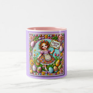 VINTAGE GIRL~ Väldigt Sweet Två-Tonad Mugg