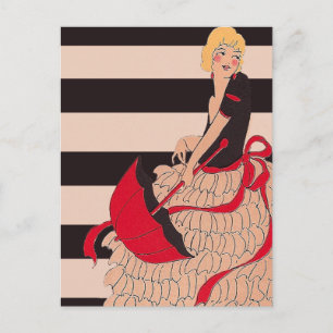 Vintage Girl Vykort