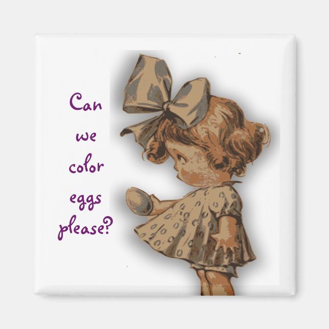 Vintage Girl with Egg Magnet (Framsidan)