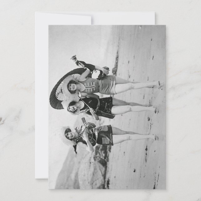 Vintage Girlkompisar sjunger på Beach (Framsida)