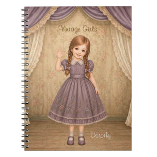 Vintage Girls anteckningsbok med Dorothy - Hello W