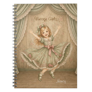 Vintage Girls Anteckningsbok med Nancy - Upphetsad