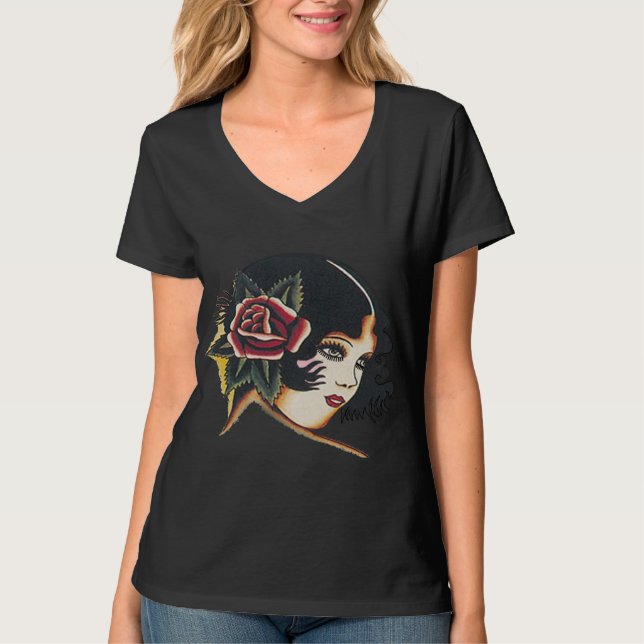 Vintage Girly Girl T-shirt (Framsida)