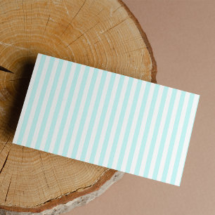 Vintage Girly Teal Blue White Rand Mönster Visitkort