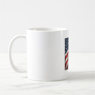 Vintage Gitarr Patriotisk Flagga Vektor Tröja Desi Kaffemugg