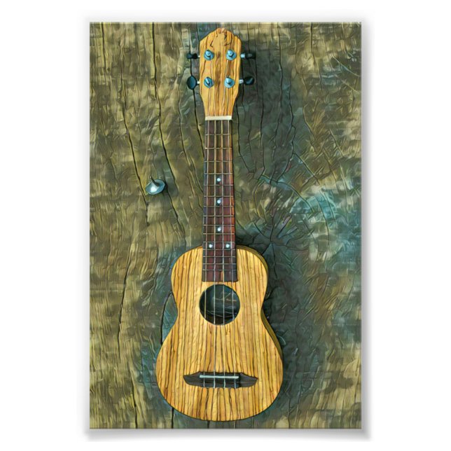 Vintage gitarr teckning fototryck (Framsidan)