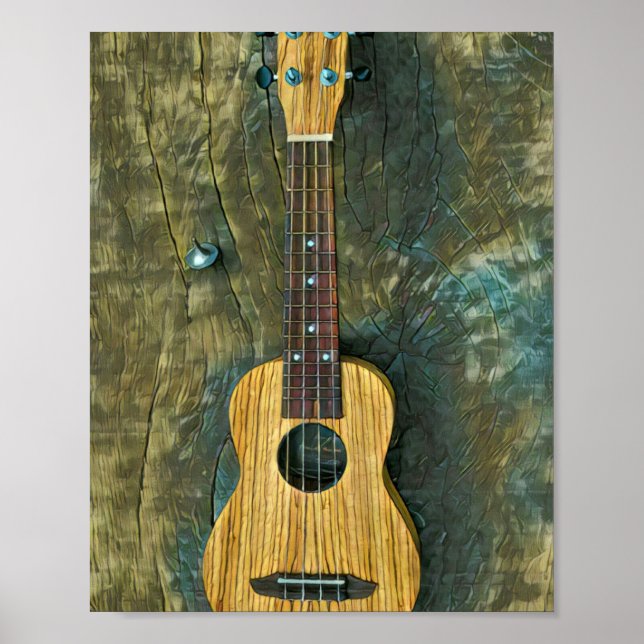 Vintage gitarr teckning poster (Framsidan)