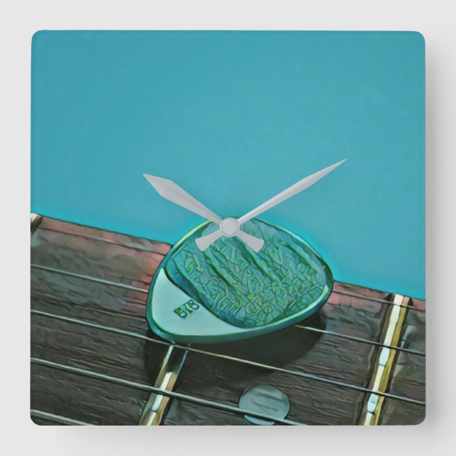 Vintage - gitarrer för guitarist fyrkantig klocka (Framsida)