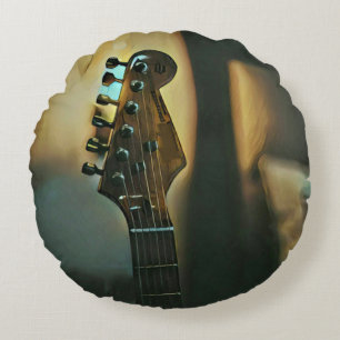 Vintage, gitarrer rund kudde